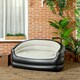 image 2 of Outsunny 2-Person Inflatable Sofa, Plush Fabric, Grey Grey | Grey