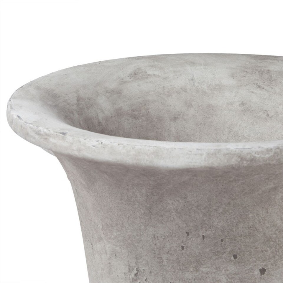 image 1 of Tall Stone Effect Urn Planter - Ceramic - L41 x W41 x H82 cm Grey