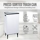 image 3 of 60L Dual Compartment Kitchen Waste Bin White Rubbish Waste Separator with Press Top Lid