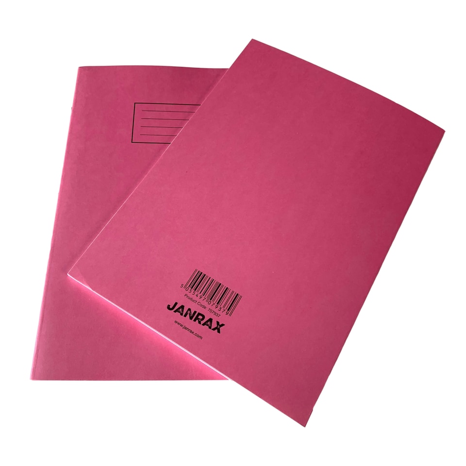 image 1 of Janrax A4 Pink 80 Pages Feint and Ruled Exercise Book