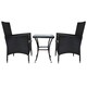 image 5 of Jardí Rattan Bistro Set Black