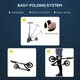 image 3 of HOMCOM Teens Adult Kick Scooter Foldable Adjust Aluminium For 14+ Black