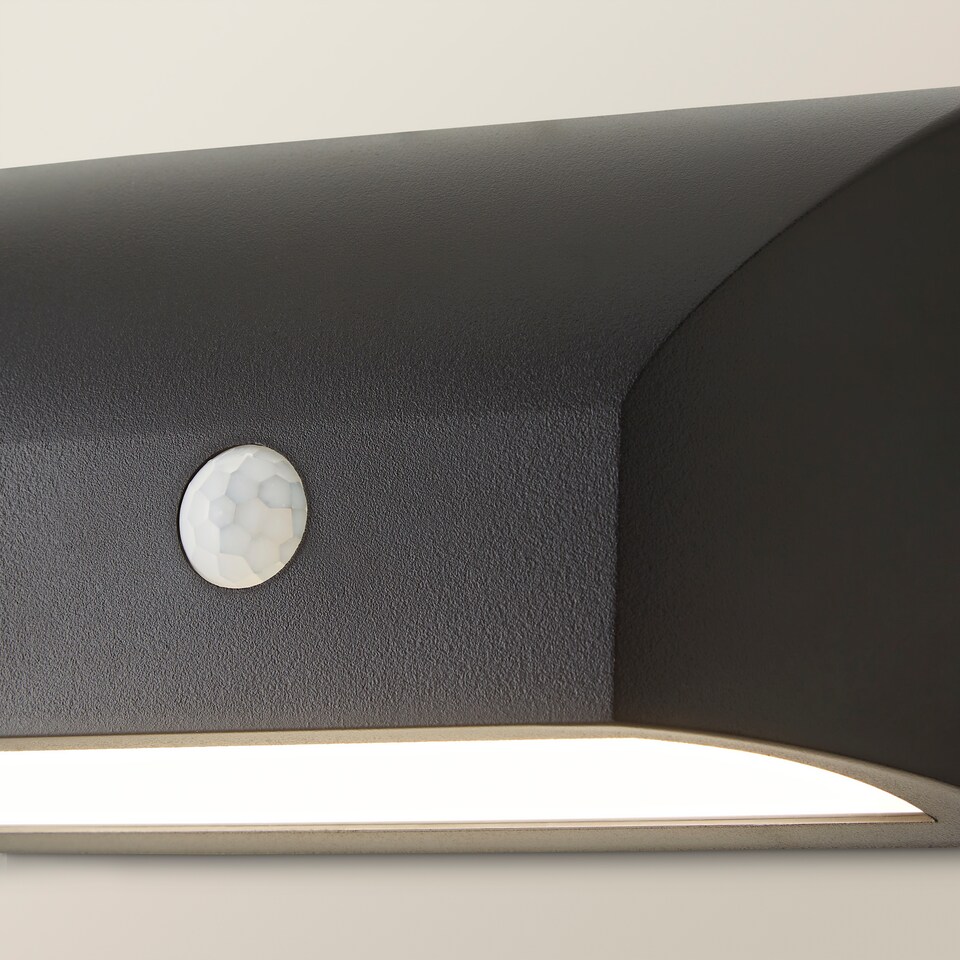 image 1 of ValueLights Owen Black IP65 LED PIR Motion Sensor Outdoor Wall Light | Black