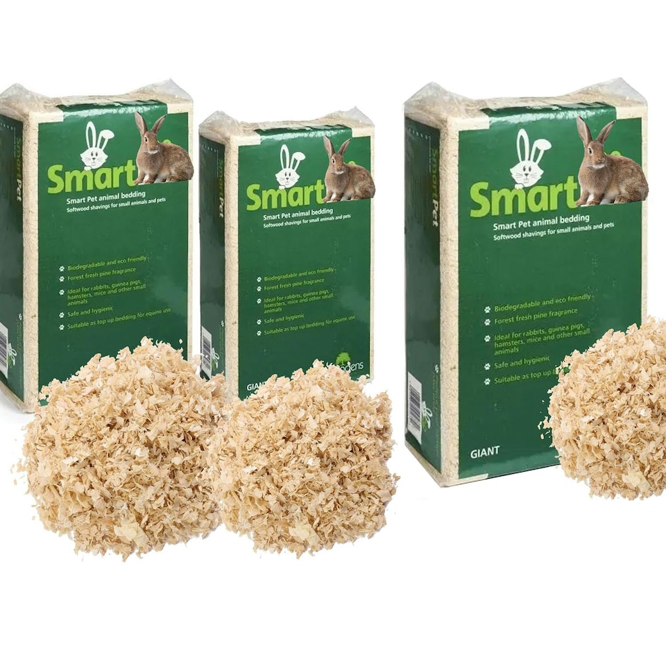 image 1 of 3 x 4KG Soft Wood Shaving For Pet Bedding Ideal For Small Pets & Animals