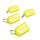 image 5 of Pack of 50 Large Yellow Identity Tag Key Rings - Sliding Fob Keyrings Coloured