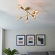 image 5 of Studio Multi Arm Lamp Semi Flush Ceiling Lamp, Satin Brass Plate