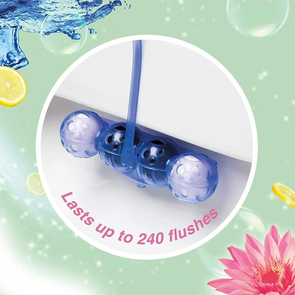 image 1 of Bloo Colour Active Toilet Rim Block Blue Bleach Anti-Limescale 3 x 50g 10 Packs