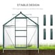 image 5 of Outsunny 6x10ft Walk-In Polycarbonate Greenhouse Plant Grow Galvanized Aluminium