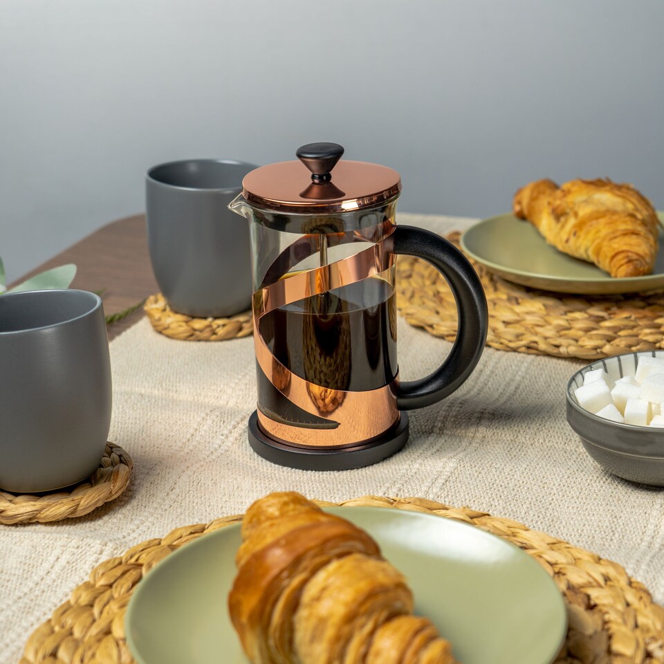 image 1 of Café Olé Classico Cafetière, Copper, 600ml / 5 Espresso Cups, French Press Coffee Maker