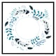 image 2 of Blue leaves frame (Picture Frame) White | XL