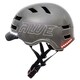 image 2 of AWETech LED USB Rechargeable In Mould Bike Helmet 360 MEGAVisibility Graphite Medium 55-58cm Silver | M