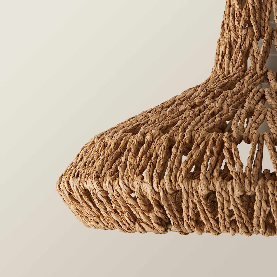 image 1 of ValueLights Natural Woven Natural Ceiling Pendant Light Shade Weave Rope Lampshade | Brown