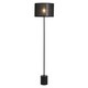 image 1 of BHS Oliver Marble Base Floor Lamp with Shade, Black