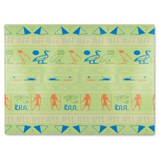 Hieroglyphic Egyptian Language Symbols Glass Chopping Board | Multi