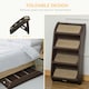 image 3 of PawHut Four-Step Foldable Pet Stairs w/ Non-Slip Mats, for S, XS Dogs - Brown