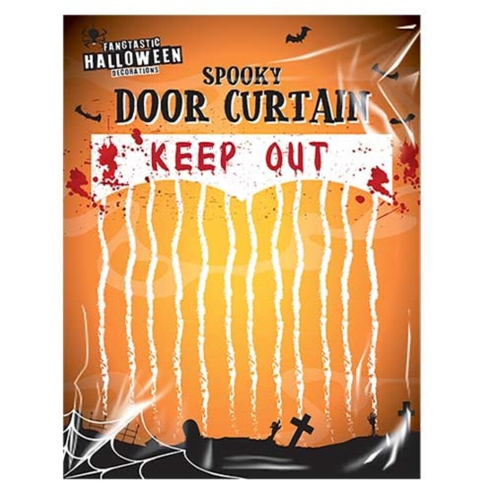 Keep Out Halloween Bloody Curtain 110cm