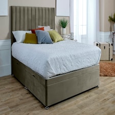 Sophia Divan Ottoman Plush Double Bed Frame - Grey