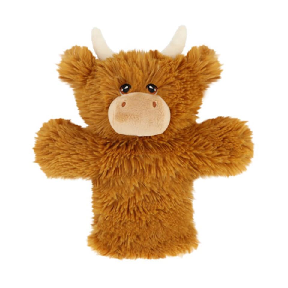 27cm Keeleco Highland Cow Hand Puppet