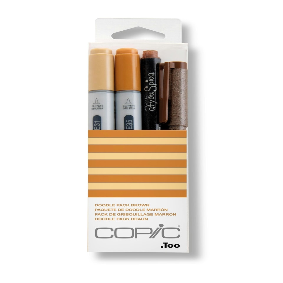image 1 of Copic Doodle Pack, Brown, Set of 4