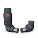 image 1 of Stirling Bold - Anthracite Thermostatic Radiator Valve & Lockshield Corner 10mm