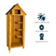 image 5 of JSH Bideford Tall 180cm Wooden Garden Storage Shed Unit with Pitched Roof - Natural
