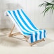 image 9 of OHS Vertical Stripe Soft Absorbent Quick Drying Travel Holiday Summer Beach Bath Towel Orange | One size