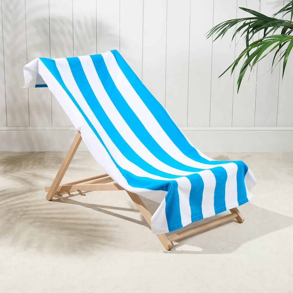 image 1 of OHS Vertical Stripe Soft Absorbent Quick Drying Travel Holiday Summer Beach Bath Towel Orange | One size