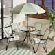 image 2 of OHS 6 Piece Patio Set Outdoor Table Chairs Parasol Garden Furniture