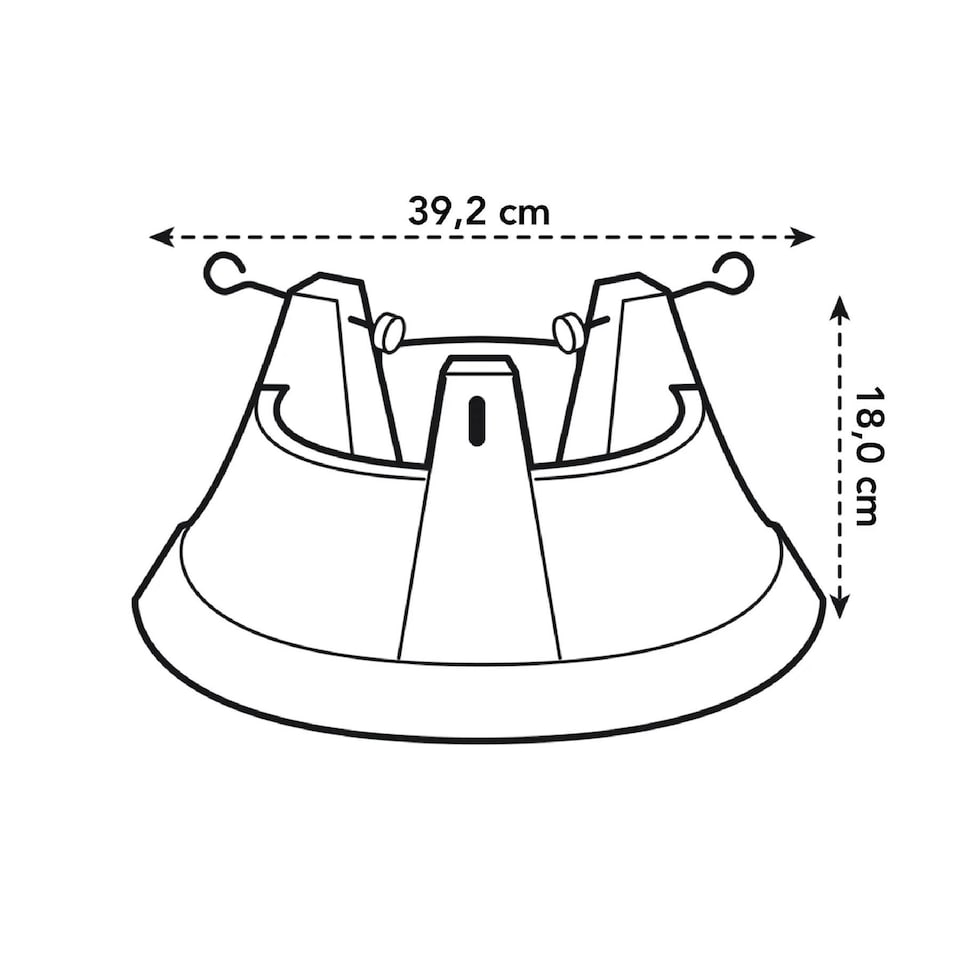 image 1 of Elho Nordman Anthracite Grey Christmas Tree Stand for Real Trees up to 10ft Tall