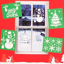 Assorted Christmas Window Stencils - Pack of 4