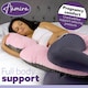image 6 of Aamira C-Shaped Pregnancy Pillow Memory Foam Maternity Nursing Support Cushion Pink & Dark Grey | Grey | Grey | 140cm | 1