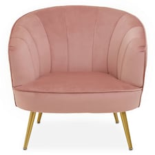 Interiors by Premier Durable Yolanda Pink Velvet Chair, Exquisite & Cozy Desk Chair Pink Velvet, Easy to Clean Pink Velvet Chair