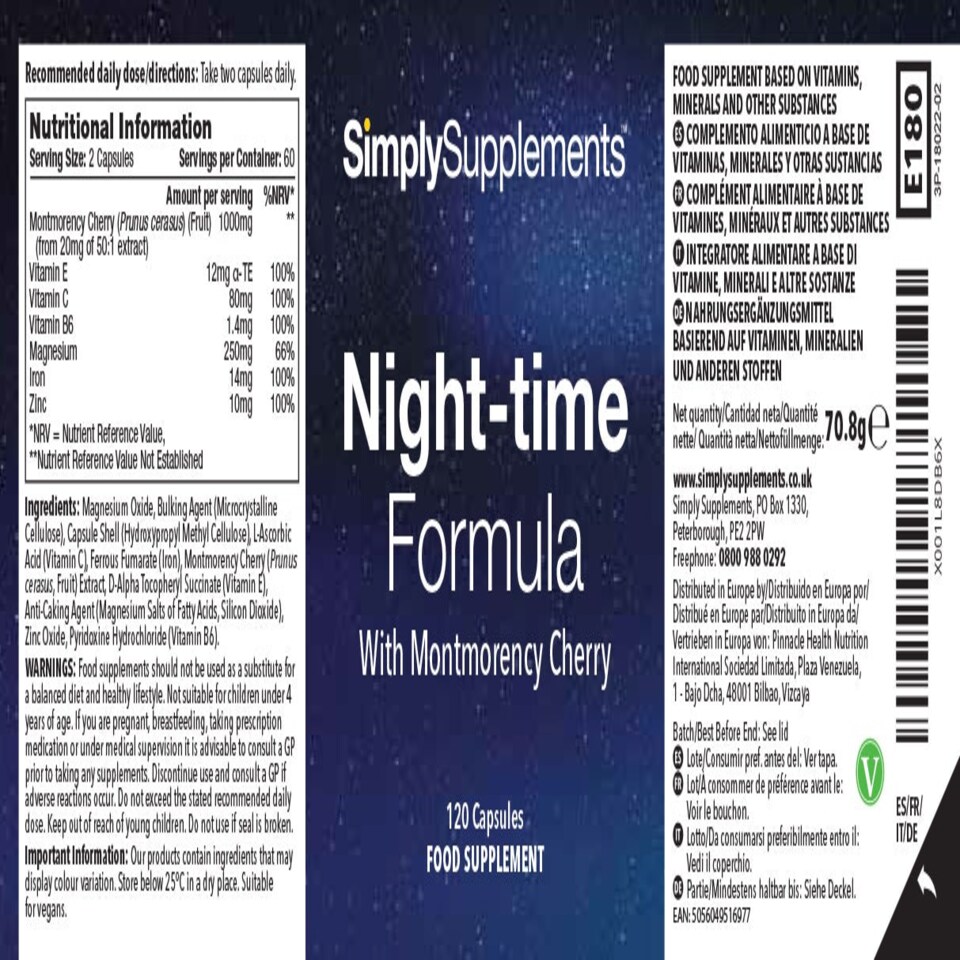 image 1 of Night Time Formula - 120 Capsules