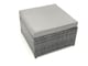 image 4 of Fimous Garden Outdoor Rattan Furniture Set with Sofa Coffee table Big Footstool Dark Grey Mixed