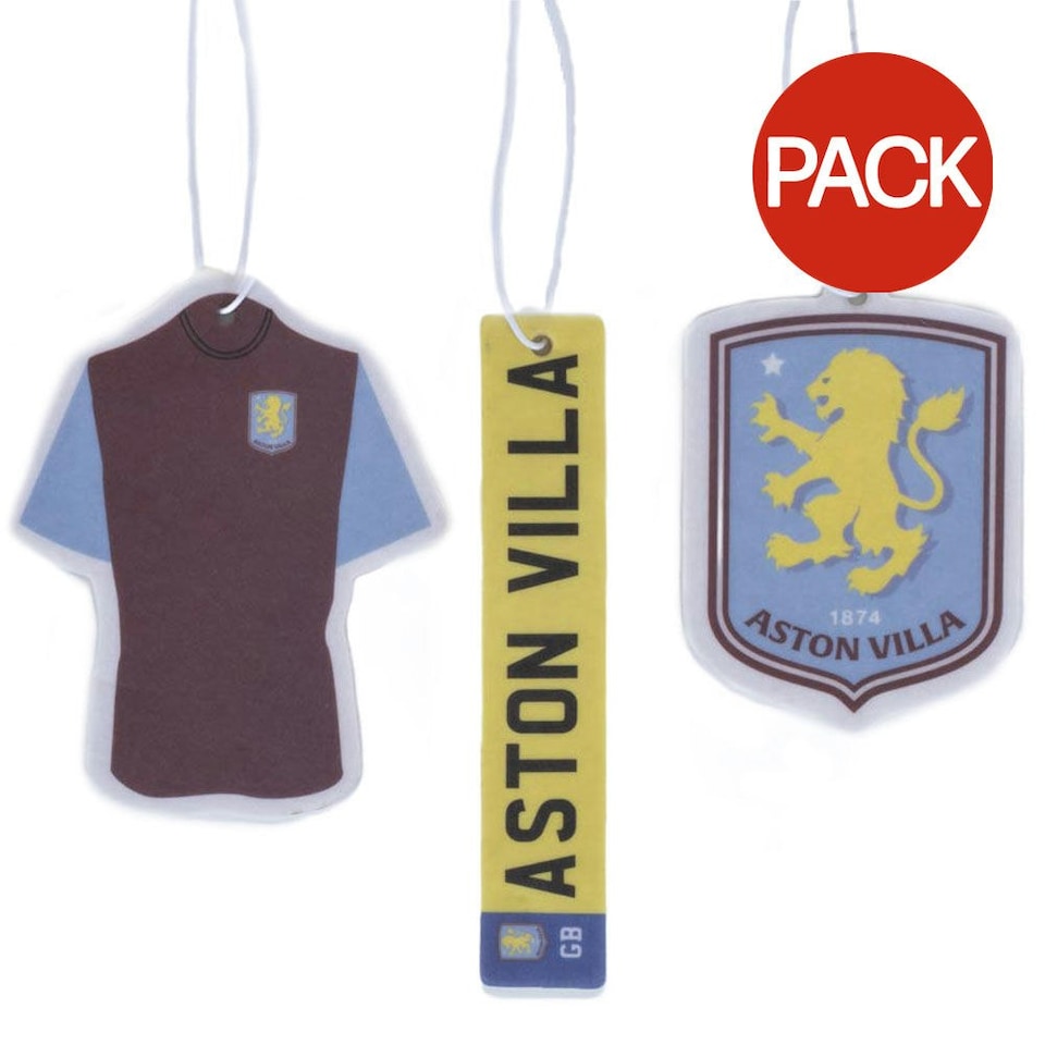 image 1 of Aston Villa FC Assorted Designs Air Freshener (Pack of 3) - Blue/Claret - One Size