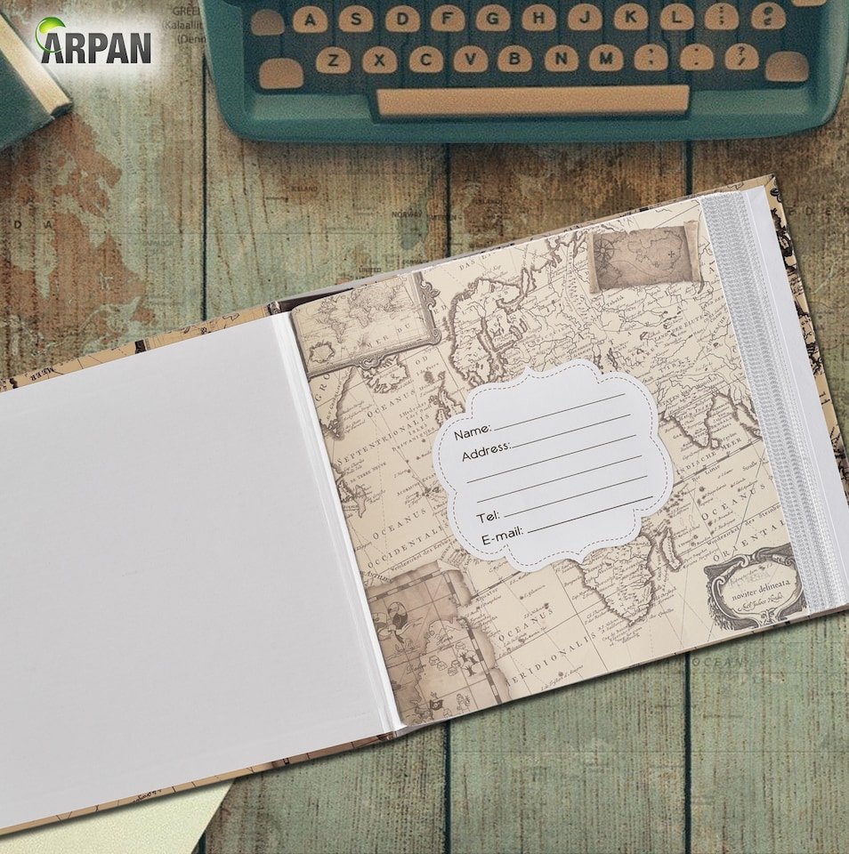 image 1 of ARPAN Slip In Case Memo Photo Album – Holds 200 Photos 4"x6" (10x15cm) – Hardcover Picture Album with Memo Writing Space for Family, Wedding & Travel Memories