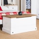 image 3 of Corona Storage Trunk - Solid Pine Construction with Metal Hardware and Practical Bedroom or Living Room Storage | White | White | One Size | 1