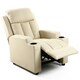 image 2 of Studio Bonded Leather Recliner w Drink Holders Sofa Chair (Cream)