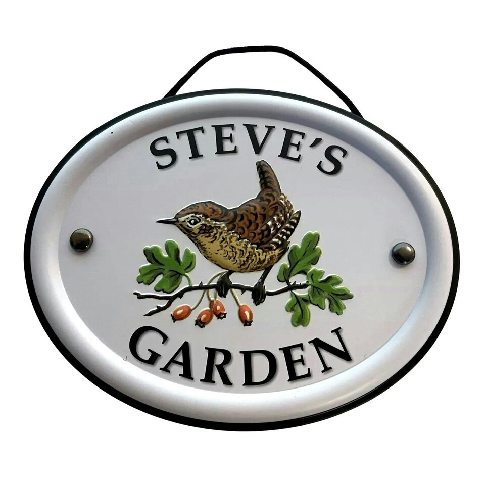 Decorative Bird Garden Sign - Steve