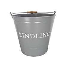Large Kindling Wood Bucket - Grey