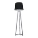 image 4 of ValueLights Lottie Grey Wood Tripod Floor Lamp with Black Fabric Tapered Shade and LED Bulb