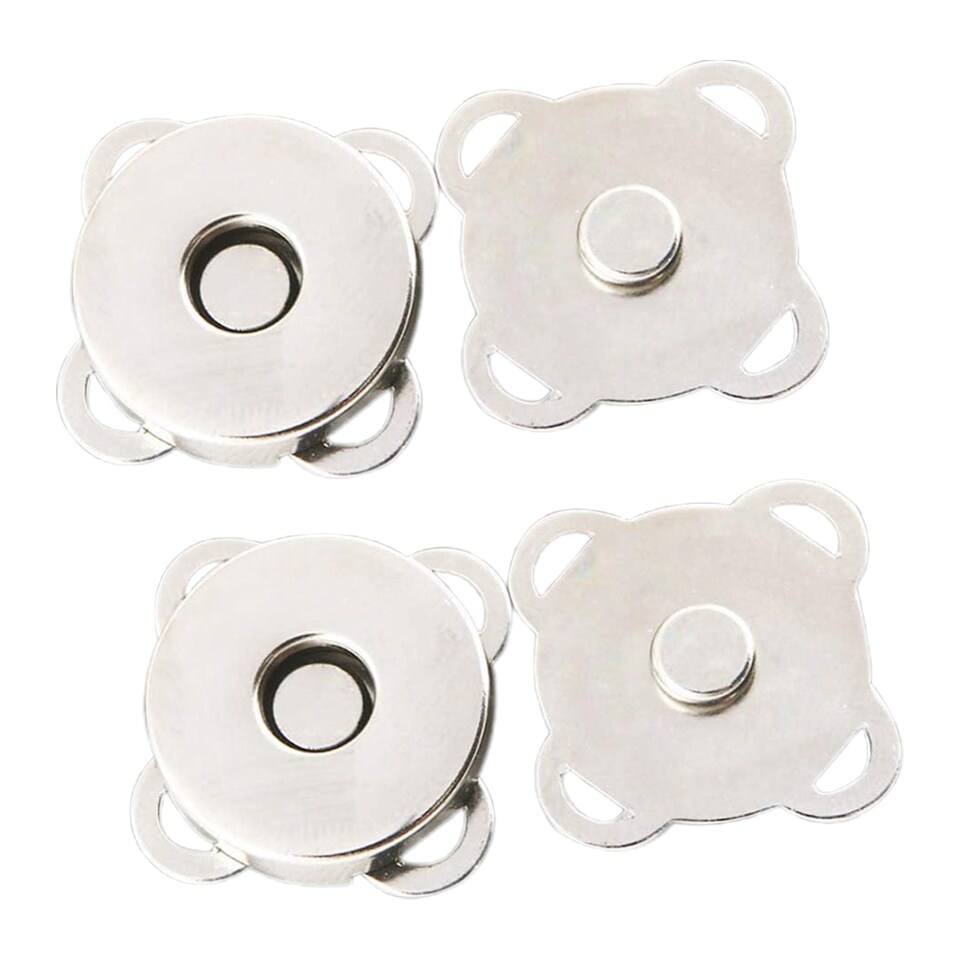image 1 of 18mm Sew On Magnetic Press Stud Clasps, 2-Part Snap Fasteners - 2pcs