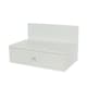 image 3 of Pair of Kelly Wall-Mounted Bedside Cabinets with Drawer - Modern Floating Bedside Tables | White | White | One Size | 2