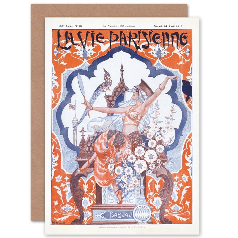 image 1 of La Vie Parisienne Fall Baghdad Ww1 British France Paris Card