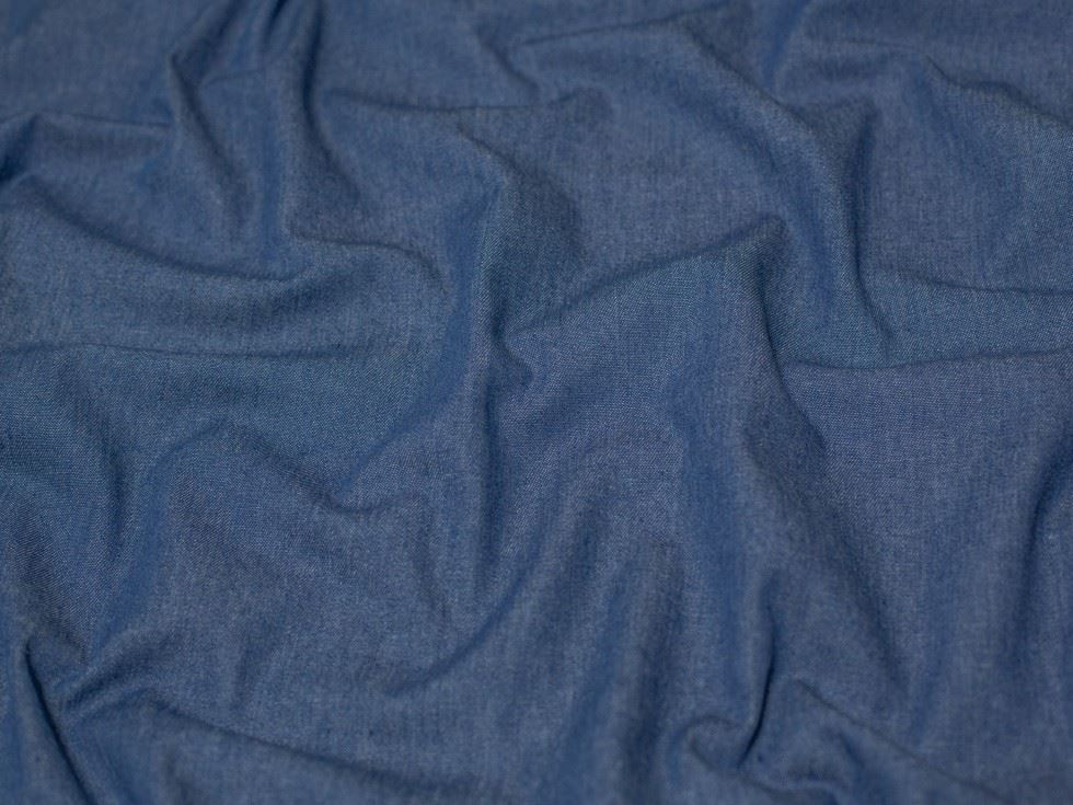Minerva Core Range Blue 200gsm Washed Cotton Denim Fabric for Bag Making, Dressmaking, 150cm / 59" Wide - per metre
