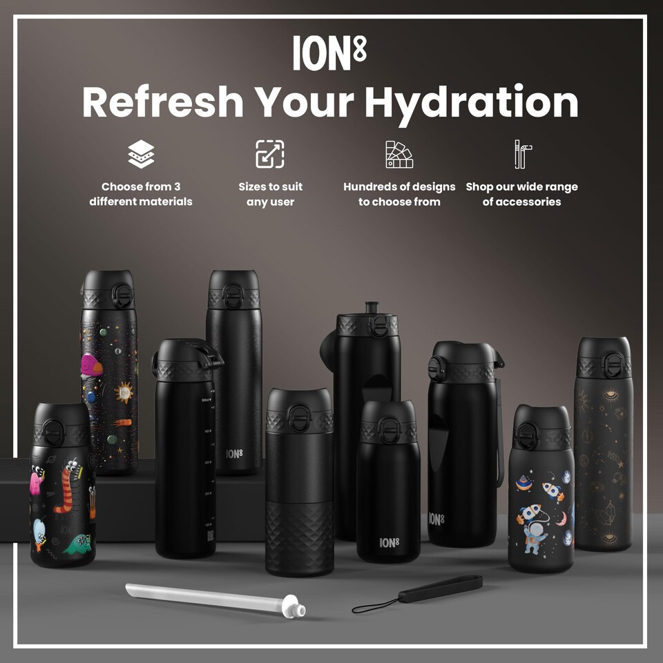 image 1 of Leak Proof Slim Water Bottle, BPA Free, 500ml (18oz)