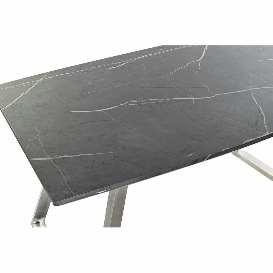 image 1 of Dining Table DKD Home Decor Black Steel MDF Wood 160 x 90 x 76 cm N/A