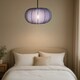 image 5 of CGC Lila Navy Oval Ribbed Stretch Cotton Lampshade