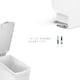 image 4 of Simplehuman 40L Slim Pedal Kitchen Bin with Lid Lock, White Plastic