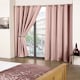 image 2 of Woven Thermal Blackout Eyelet Curtains Pink 168cm x 137cm | Pink | Pink